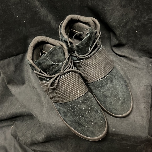 Adidas Tubular Invader Strap triple black mens sz 10 - Picture 5 of 6